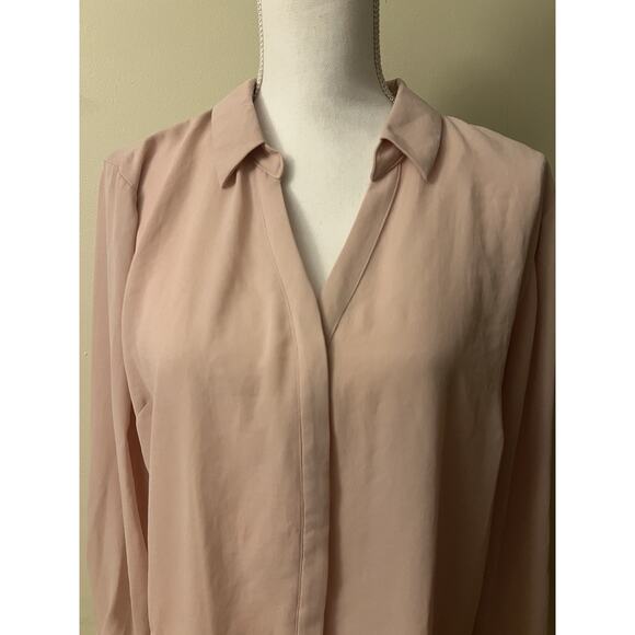 🎉NWT Worthington Blush Pink Long Sleeve Blouse Button Up XL Petite - Picture 2 of 6